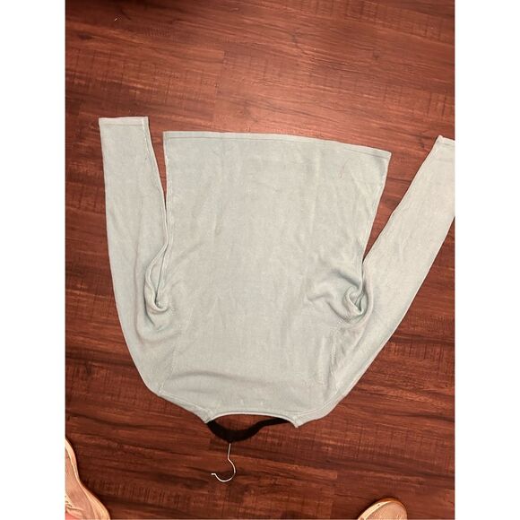 Croft & Barrow NWT Aqua Sea Blue V-Neck Sweater, Sz Large - Picture 5 of 7